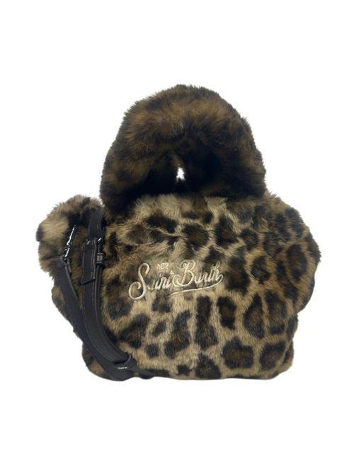 borsa donna vanity mini in ecopelliccia maculata MC2 Saint Barth | VANITY MINI-SOFT FUR LEOPARD1910 EMB